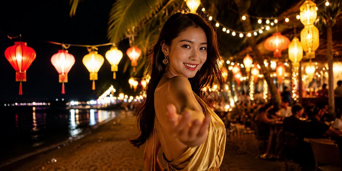 Cảnh đèn lồng tại Casino Hội An